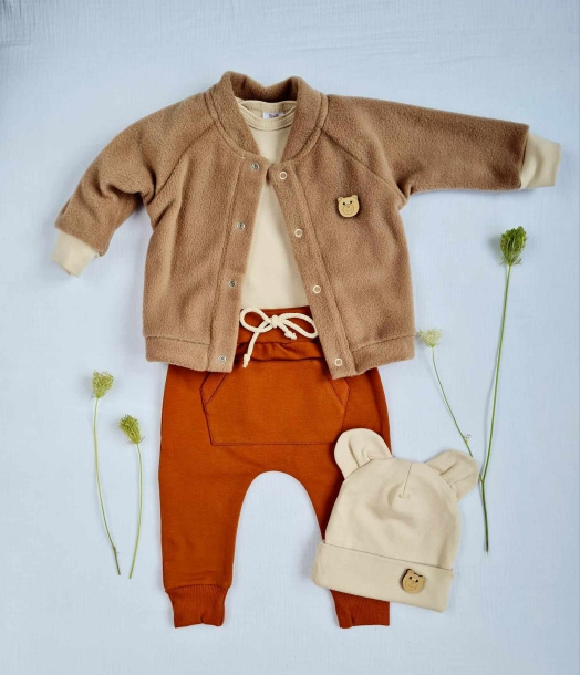 3717P Teddy Marija Bluza polarowa - brąz