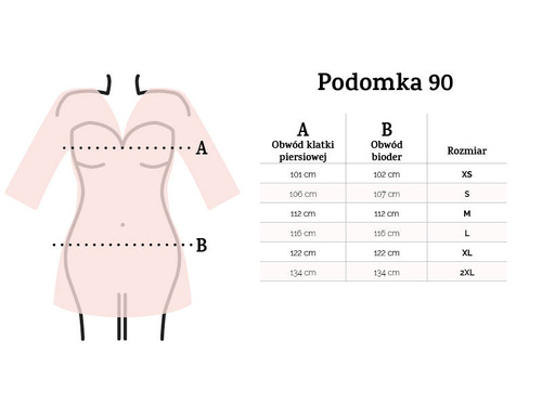 Podomka 90 Szlafrok Damski Dkaren - Czerwony