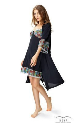 Hawaii Szlafrok peniuar Mewa czarny