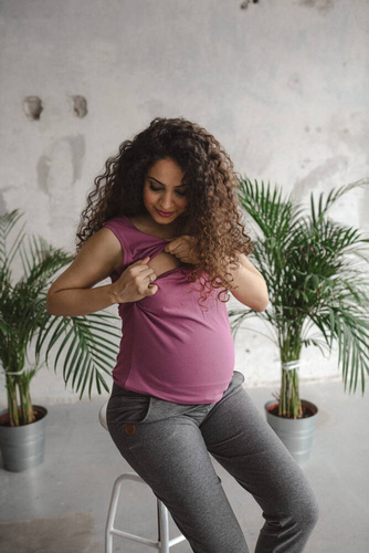 Milk Top Milk&Love koszulka ciążowa i do karmienia rose brown