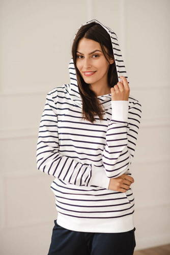 Milk Please bluza do karmienia Milk&Love w granatowo-białe paski