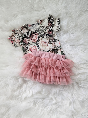 Bloomers Bambarillo ze spódniczką tiulową przydymiony róż