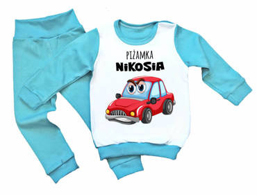 Piżamka dziecięca Moocha Samochodzik oraz imieniem