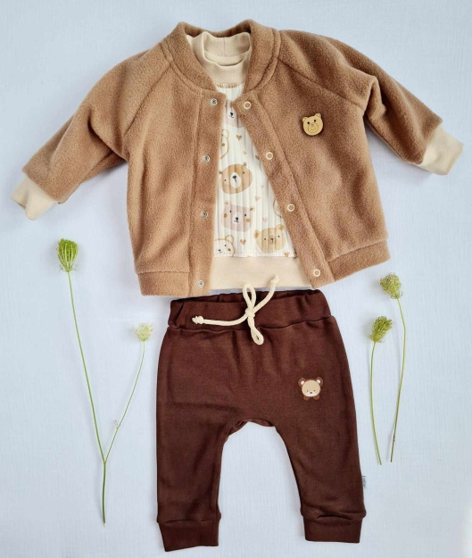 3717P Teddy Marija Bluza polarowa - brąz