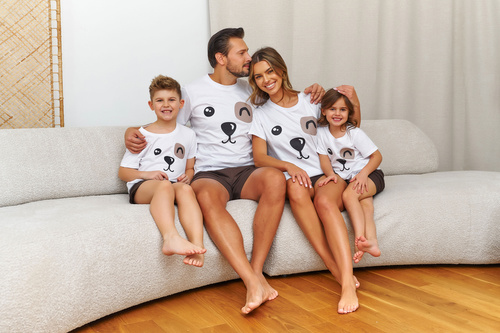 Doctor Nap 7409 Piżama damska 100% bawełna z szortami- brownie