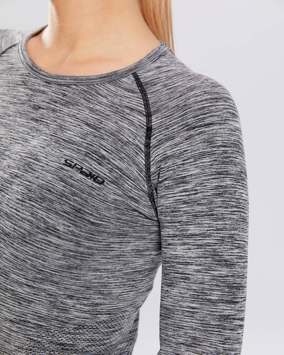 Melange Rashguard bluzka damska długi rękaw Spaio grey