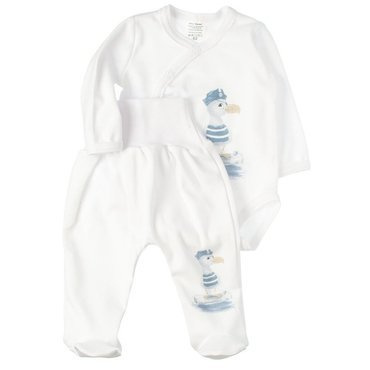 Marynarz Martex Komplet body z półśpiochem biały