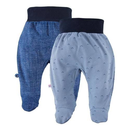 Small & Unique Eevi Półśpiochy niemowlęce 2-pak - jeans niebieski