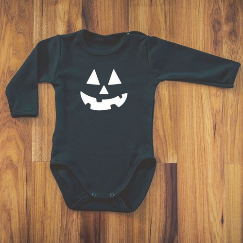 Body długi rękaw na Halloween "PUMPKIN" Moocha białe
