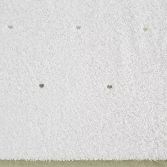 Baby 60 Serca niemowlęce okrycie kąpielowe Eurofirany biały/miętowy