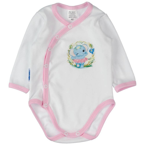 Słoń w czapce Martex Komplet body z półśpiochem niebieski