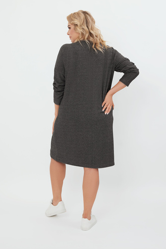 Avira tunika damska długi rękaw Italian Fashion - ciemny melanż