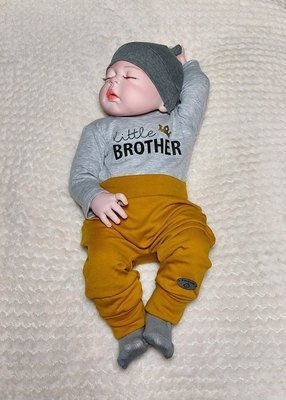 "Little Brother" Bambarillo Body z długim rękawem szary