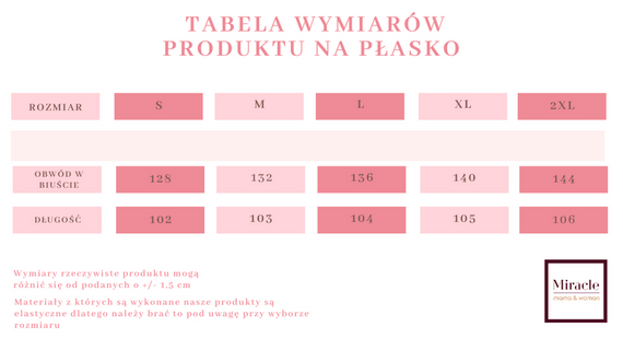 335 Szlafrok damski satynowy MIRACLE wiązany w pasie- róże