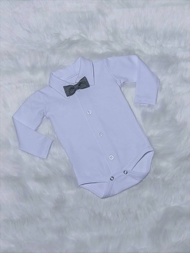 Miłosz Bambarillo Body z długim rękawem biały