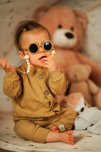 "Natural Waffel" Makoma Bluza camel