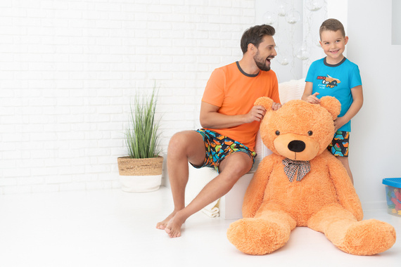 Piżama chłopięca krótki rękaw, spodnie Italian Fashion Komiks - turkusowy/druk