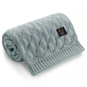 Ażurowy kocyk Shells YOSOY - blue water