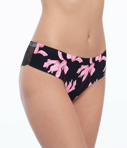 Tanga cyclamen Figi damskie Julimex - czarny