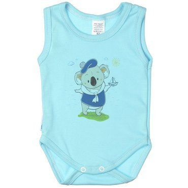 Koala Martex body niemowlęce ramiączkach turkusowy