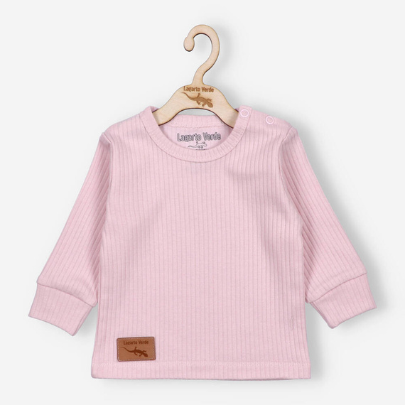 Lagarto Verde Bluzka z dzianiny prążkowej - różowy