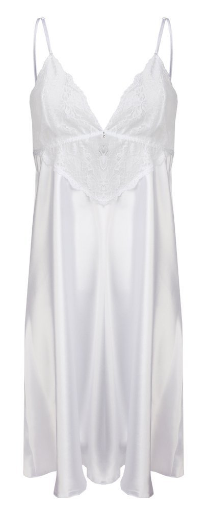 Clarisse Halka satynowa koszulka damska DKaren - biała