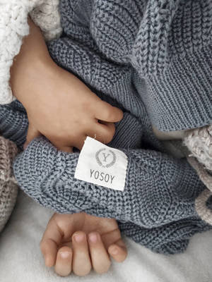 Ażurowy kocyk WAVES eco cotton Yosoy Denim