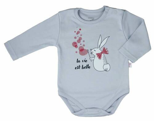 Liliana Koala Body z długim rękawem - szare