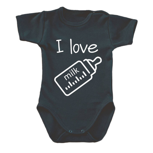 "I love milk" Moocha body krótki rękaw biały  