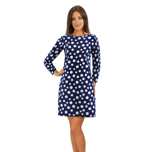 2077/09 Koszula nocna rękaw 3/4 Sesto Senso granatowy