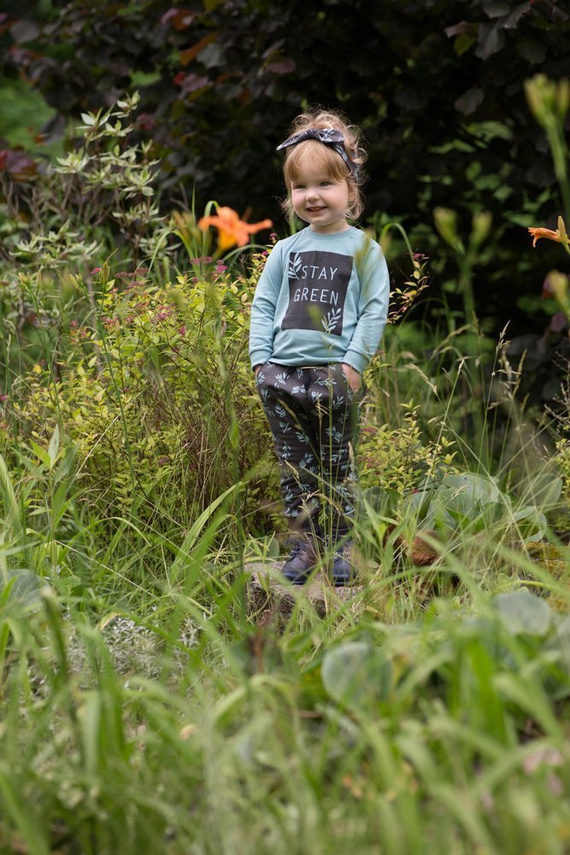 Legginsy niemowlęce "Stay Green" Pinokio - grafit druk