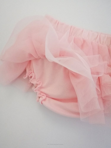 Bloomers Bambarillo ze spódniczką tiulową pudrowy róż