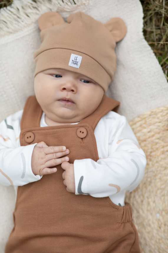 Le Tigre Pinokio Ogrodniczki niemowlęce - brąz