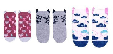 Skarpetki dla dziewczynki   SK-65 3D  YO! mix kolor