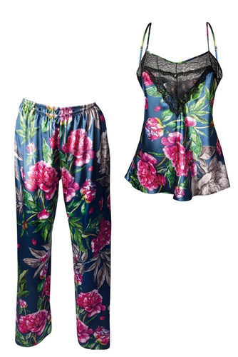 Flowers Komplet Damski Piżama DKaren - DK-KC 10 biały