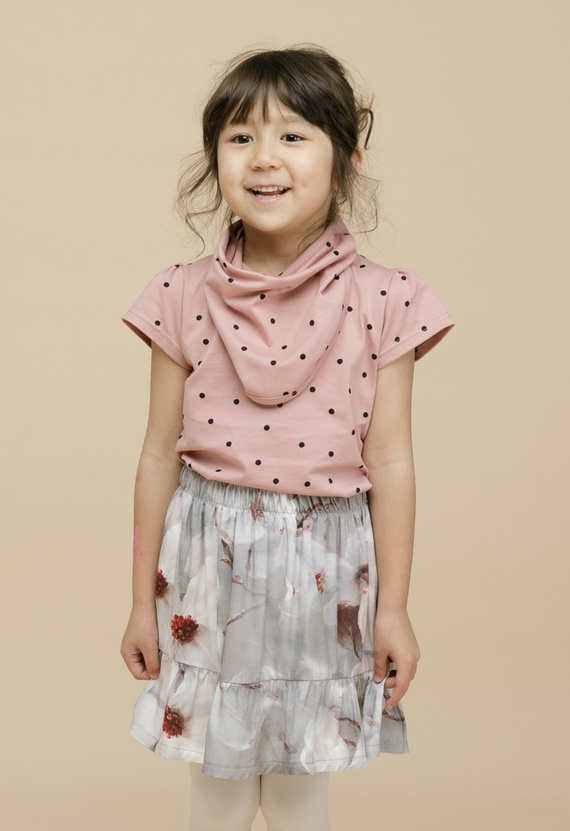 Tres Bien Pinokio Spódniczka dziewczęca - szary kwiaty