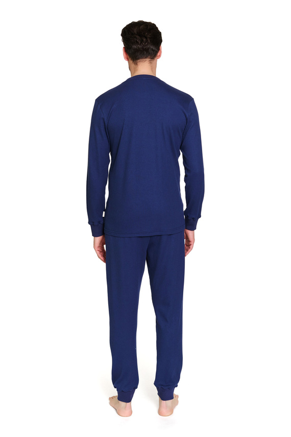 7350 Piżama męska Doctor Nap – bawełna prążkowana, komfort i styl - cosmos