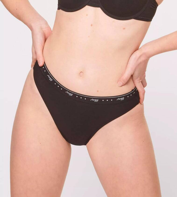 24/7 100 Tai 10198073 Figi Damskie Sloggi - black