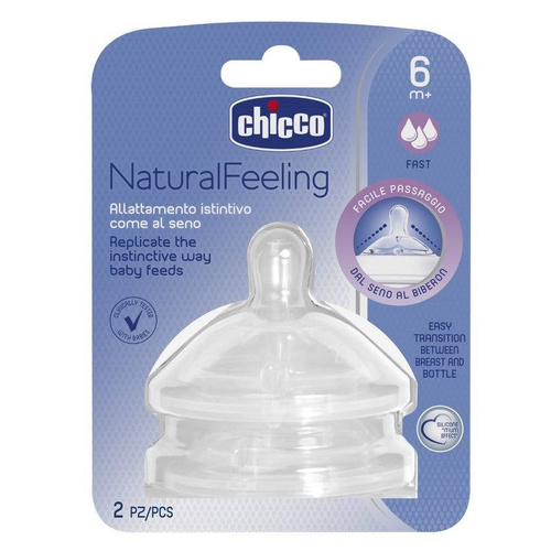 NaturalFeeling  Smoczek Na Butelke  6M+ 2szt Chicco
