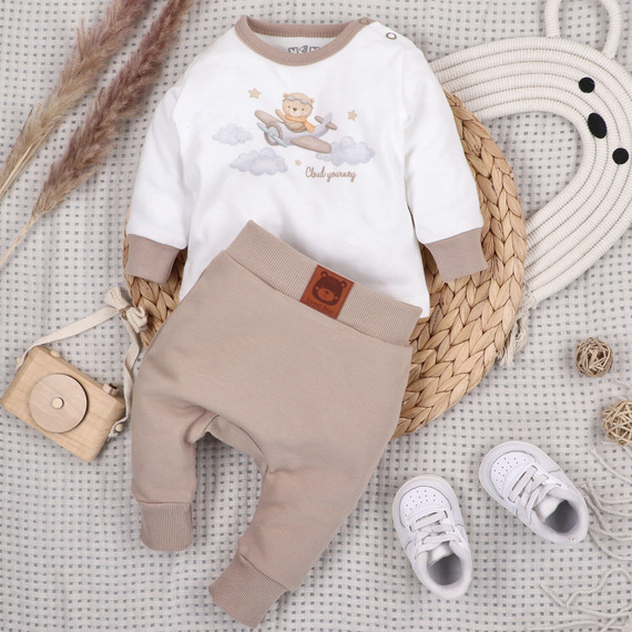 ABN-5514 Sky Journey Dziecięce spodnie dresowe Nini – bawełna organiczna, wygodny pas