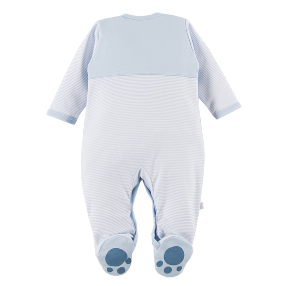 Big Bear Eevi Pajac ze stópkami - niebieski paski