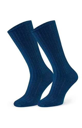 Art.185 Skarpety Steven 012 jeans  – damskie wełna jagnięca prążkowane, zimowe