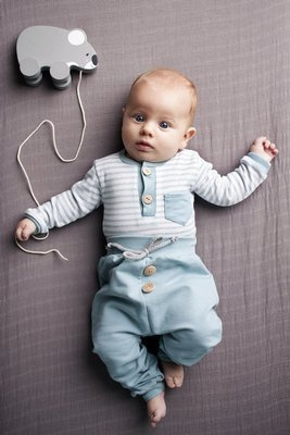 "SWEET DREAMS" Makoma Spodnie niemowlęce dresowe turkusowy