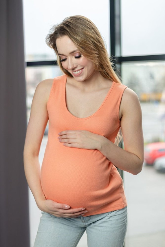 020 Bawełniany top MIRACLE-amarantowy