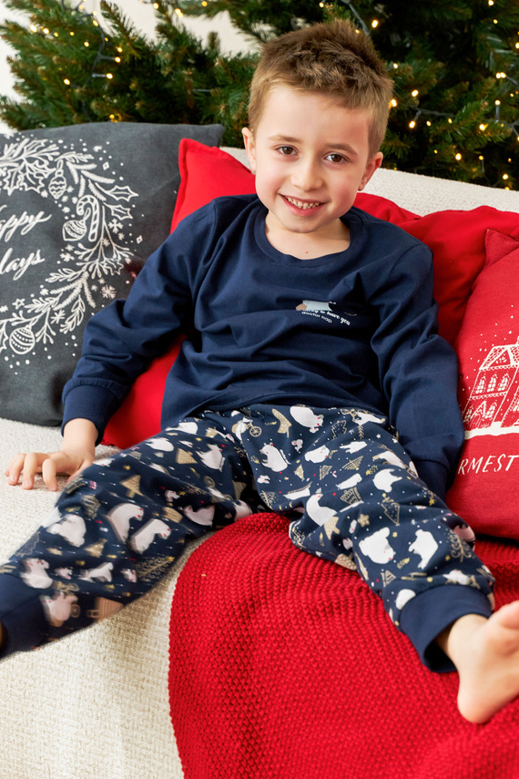 Piżama dziecięca 5264 "Frozen" Unisex Doctor Nap - navy blue