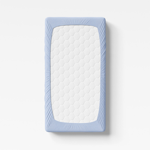 Eevi Prześcieradło dziecięce frotte - jasny niebieski