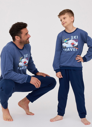 461/257 Ski Piżama męska Cornette granatowy