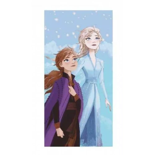 Frozen Anna i Elsa Ręcznik plażowy Setino niebieski