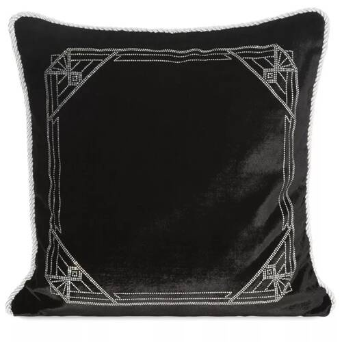 Royal 9 poszewka welurowa z kryształkami Eurofirany czarny