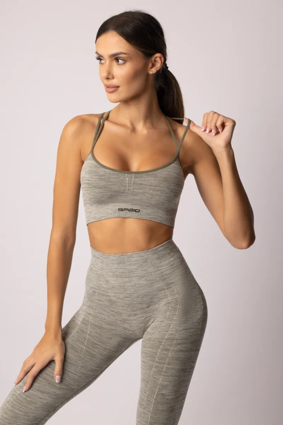 Melange legginsy damskie Spaio khaki